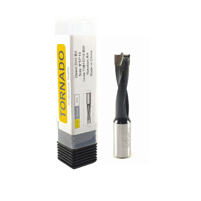 مته-سه-نیش-قطر-8-طول-57-تورنادو-مته-الیت-10 مته سه نیش 8 راستگرد کوتاه تورنادو T0815710-800 - تصویر 1